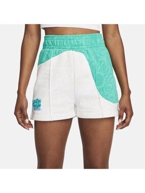 NIKE 💚 Uphoria Color Clash Sweatshorts 
in Green / White